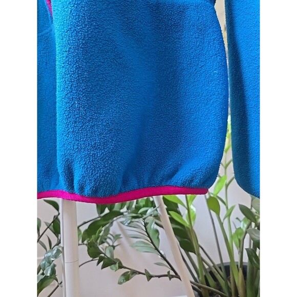 Patagonia Synchilla Fleece Pullover Half Zip Teal Blue Neon Vintage Rare Sz L - Picture 7 of 13